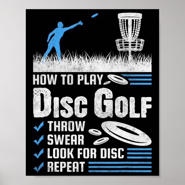 Poster Funny How To Play Disc Golf  (Frente)