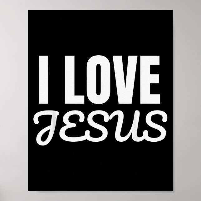 Poster Funny I Love Jesus - Jesus Love You Christian Fait (Frente)