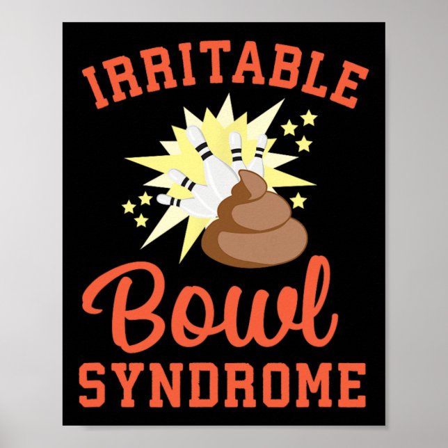Poster Funny Ibs Pooping Joke Irritable Bowel Syndrome Bo (Frente)