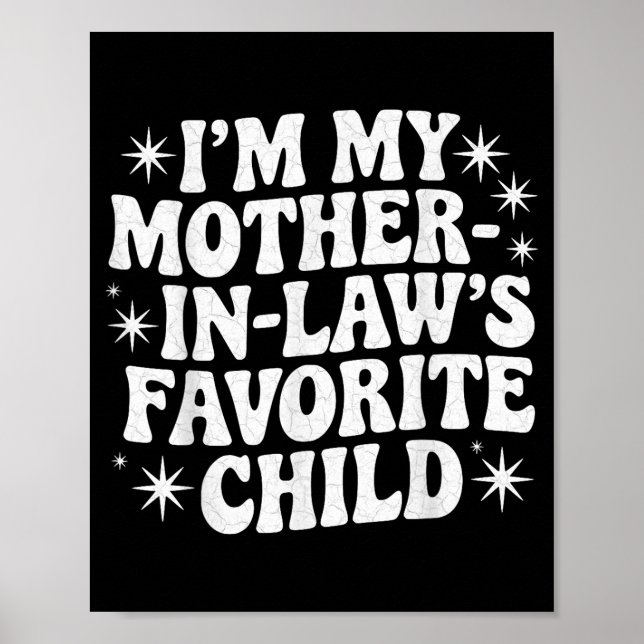 Poster Funny I'm My Mother In Law's Favorite Child Christ (Frente)