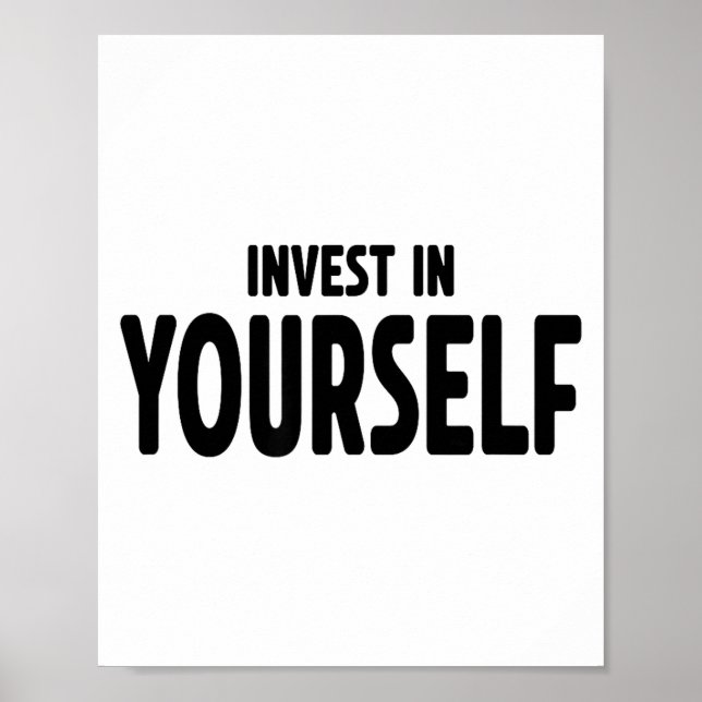 Poster Funny Insrational And Motivational Gift Invest In  (Frente)