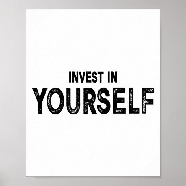 Poster Funny Insrational And Motivational Gift Invest In  (Frente)