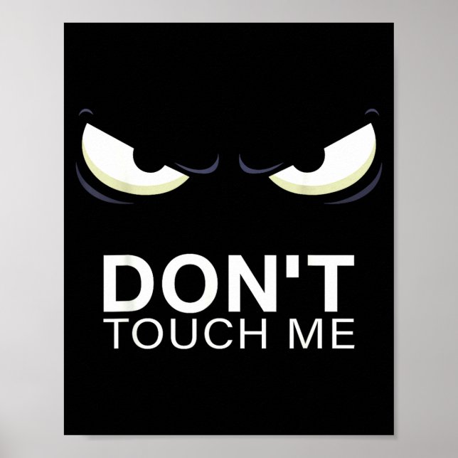 Poster Funny Introvert Saying Evil Eye - Don't Touch Me B (Frente)