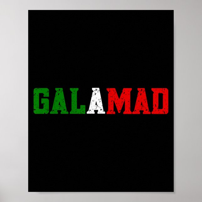 Poster Funny Italian American Food Slang Calamari Galamad (Frente)
