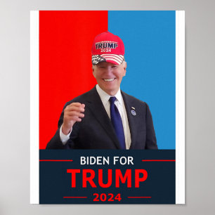Poster Funny Joe Biden Para O Visto Eleitoral Trump 2024 