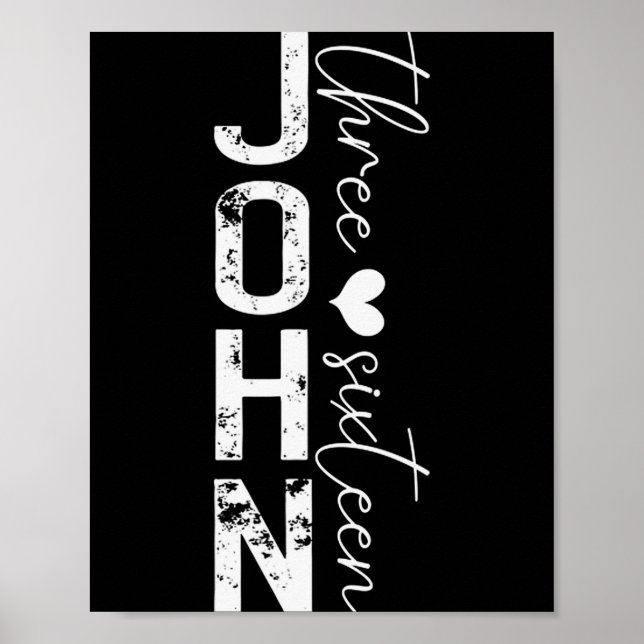 Poster Funny John 3 16 For God So Loved The World  (Frente)