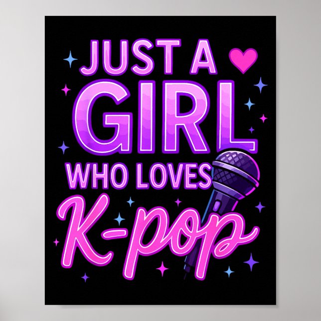 Poster Funny Just A Girl Who Loves K-p  (Frente)