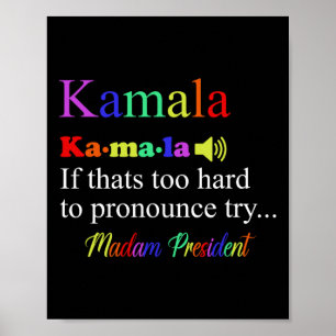 Poster Funny Kamala Harris 2024 Senhora Presidente Harris