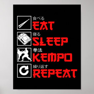 Poster Funny Kempo Retro Design Japão Shorinji Karate
