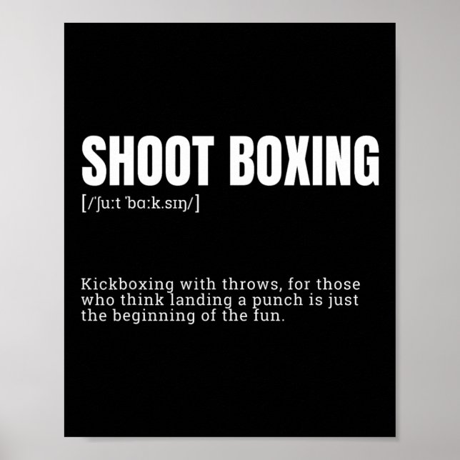 Poster Funny Kickboxing Enthusiast Dictionary Definition  (Frente)