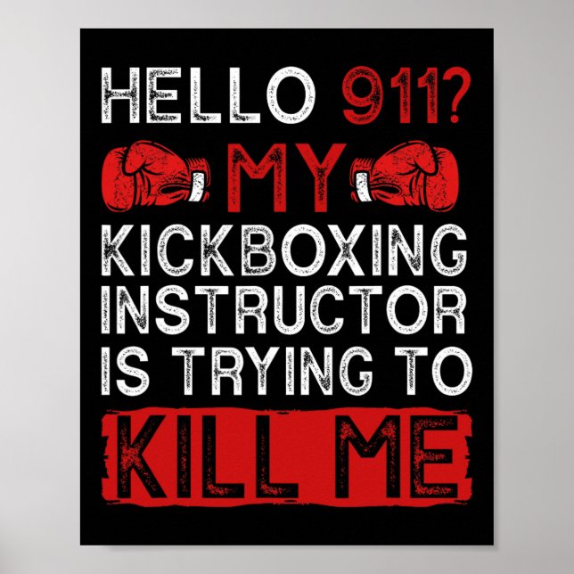 Poster Funny Kickboxing Kickboxer Kickbox  (Frente)