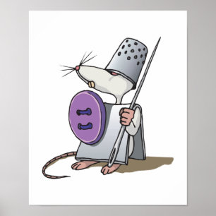 Pôster funny knight warrior mouse