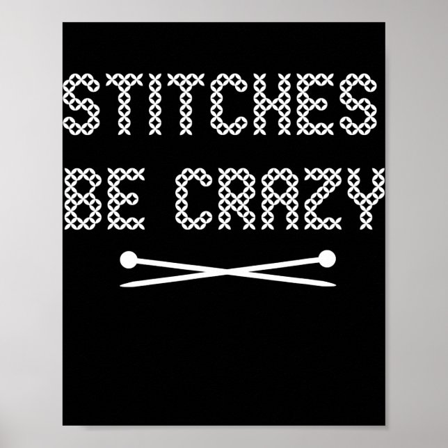 Poster Funny Knitting Stitches Design  (Frente)