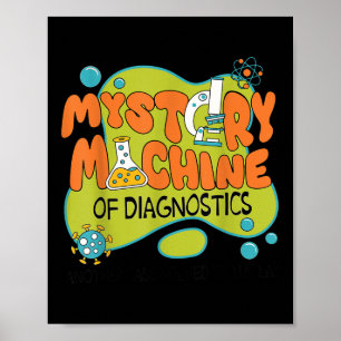 Poster Funny Lab Week 2025 - Máquina De Diagnóstico Retro