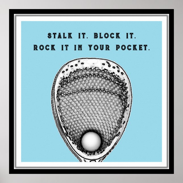 Pôster Funny Lacrosse Goalie (Frente)