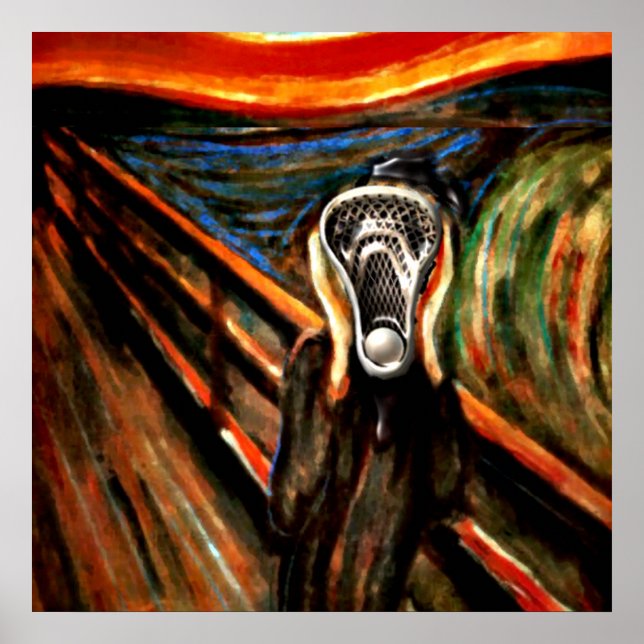 Pôster Funny Lacrosse Sports (Frente)