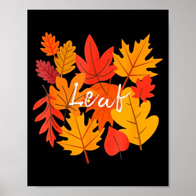 Poster Funny Leaf Blower Fall Couple Halloween Costume Gi (Frente)