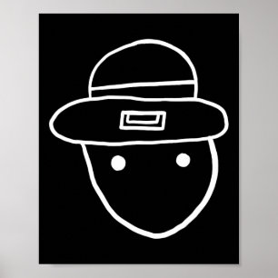 Poster Funny Leprechaun Amateur Sketch Meme Rua Irlandesa