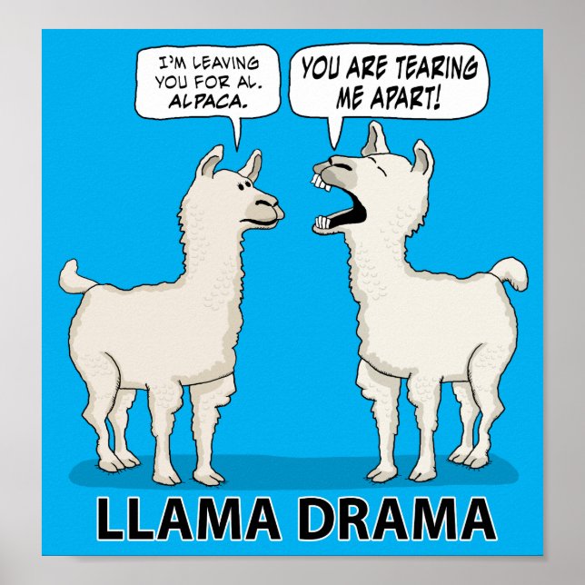 Poster Funny Llama Drama (Frente)
