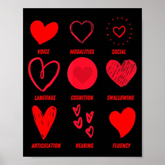 Poster Funny Lsp Speech Language Pathologist Valentines  (Frente)