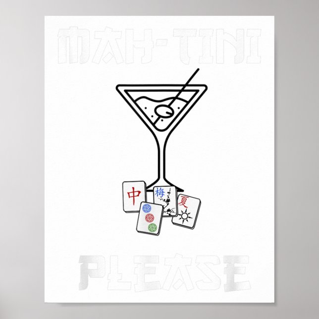 Poster Funny Mahjong Mah-tini Tail Piada Mahjong (Frente)