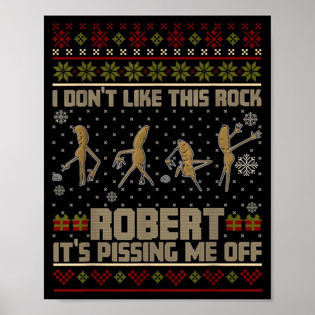 Poster Funny Marcus The Worm I Don't Like This Rock Ugly  (Frente)