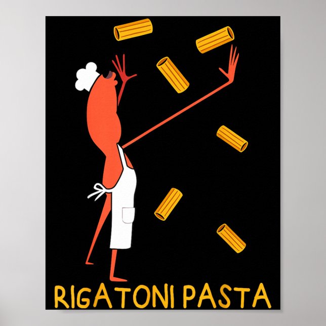 Poster Funny Marcus The Worm Rigatoni Pasta  (Frente)