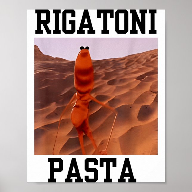 Poster Funny Marcus The Worm Rigatoni Pasta Robert Meme T (Frente)