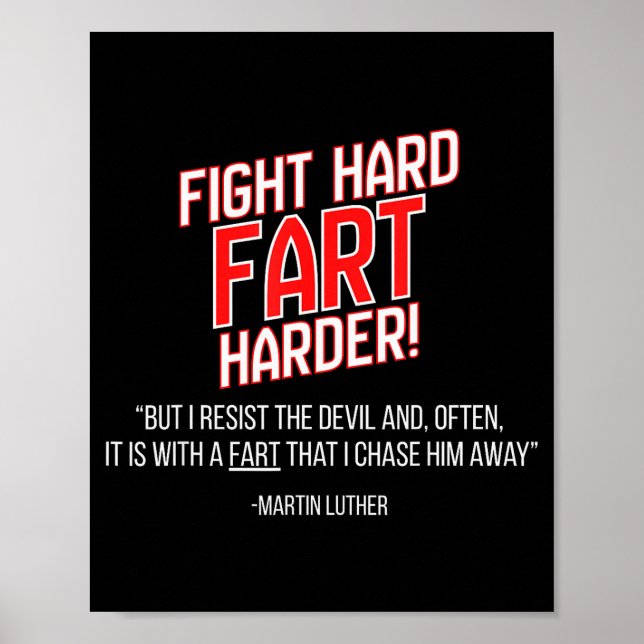Poster Funny Martin Luther Reformation Quote  (Frente)