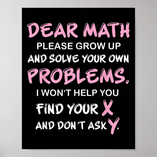 Poster Funny Math Quote  (Frente)