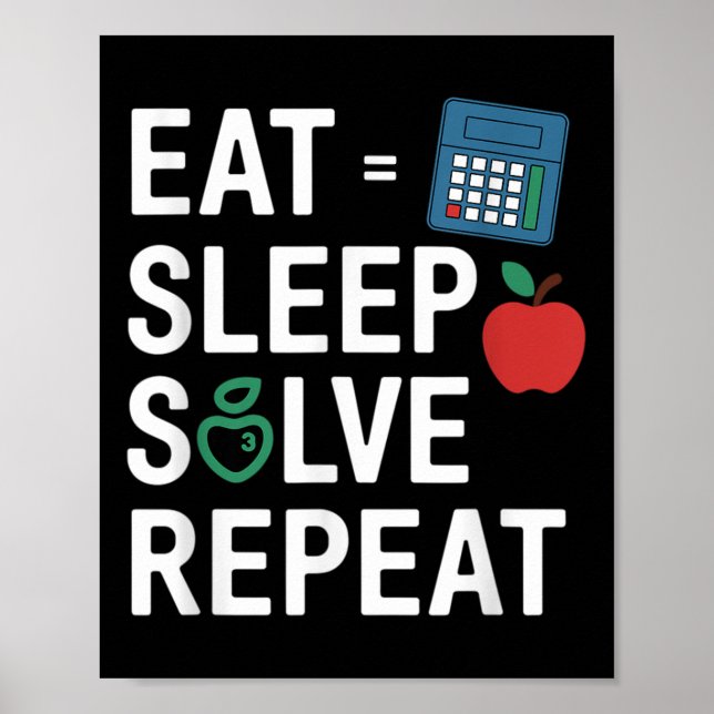 Poster Funny Math Teacher Algebra Cl Back To School  (Frente)