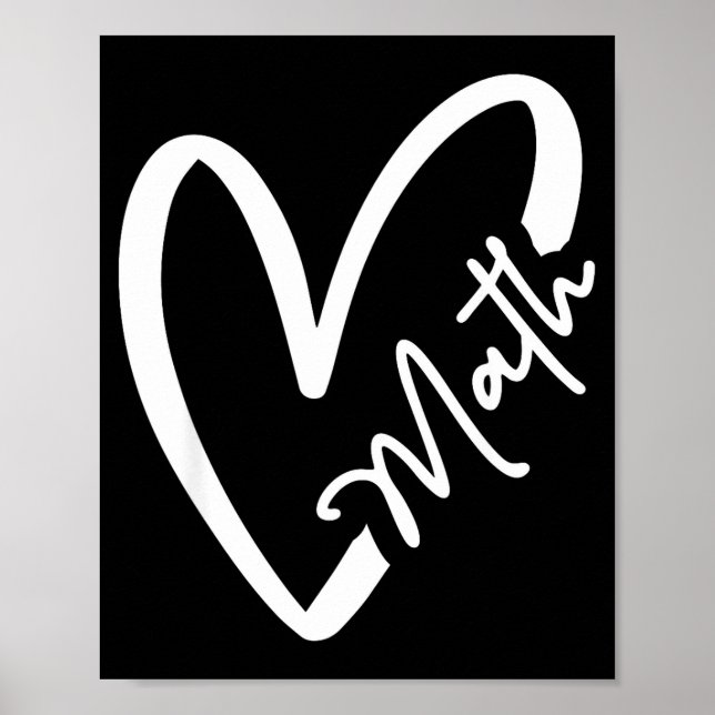 Poster Funny Mathematician Teacher Kids Physicist I Love  (Frente)