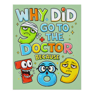 Pôster Funny Maths Joke Poster for Kids UK Classroom