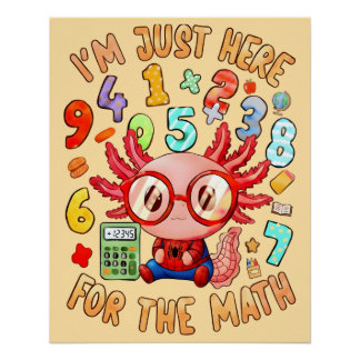 Pôster Funny Maths Poster for Kids UK Classroom Wall Art