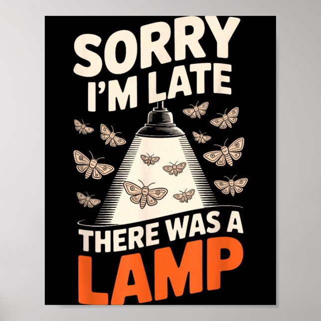 Poster Funny Moth Collector Collecting Ledopterology Men  (Frente)