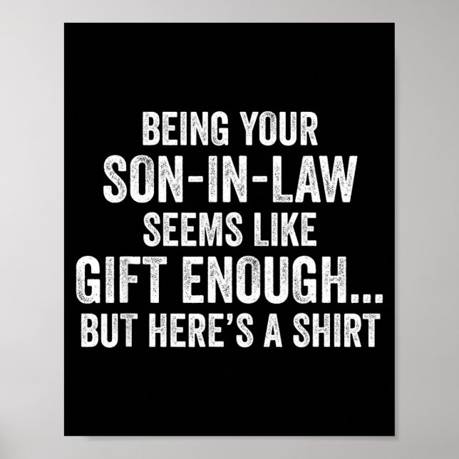 Poster Funny Mother In Law Sarcastic Humor Quote From Son (Frente)