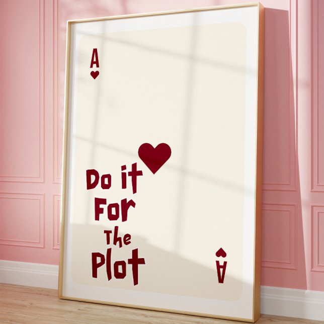 Poster Funny Motivational Ace of Hearts Trendy Wall Art (Criador carregado)