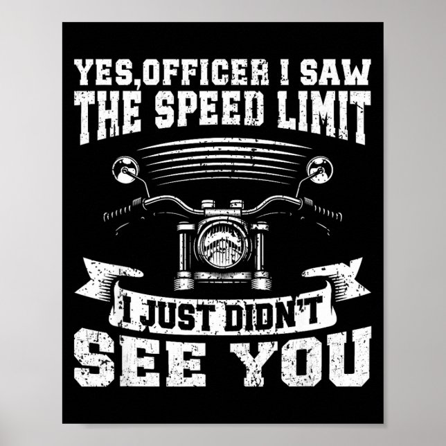 Poster Funny Motorcycle Lover Graphic Women Men Motorbike (Frente)