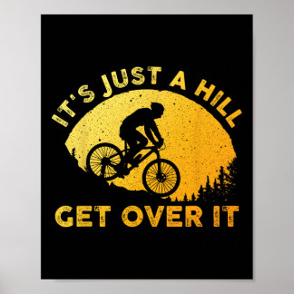 Poster Funny Mountain Biking Art For Men Women Trail Moun