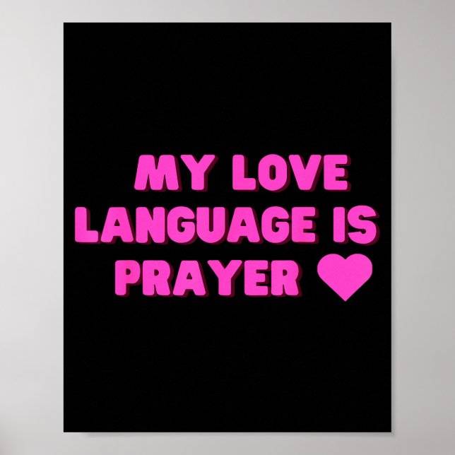 Poster Funny My Love Language Is Prayer Jesus Christian  (Frente)