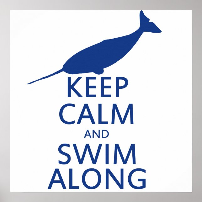 Pôster Funny Narwhal Humor (Frente)