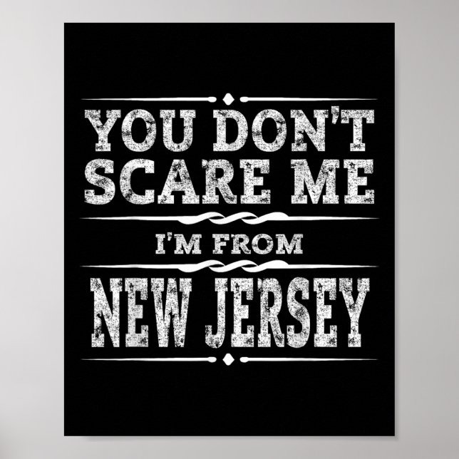 Poster Funny New Jersey Home Garden State Gift  (Frente)