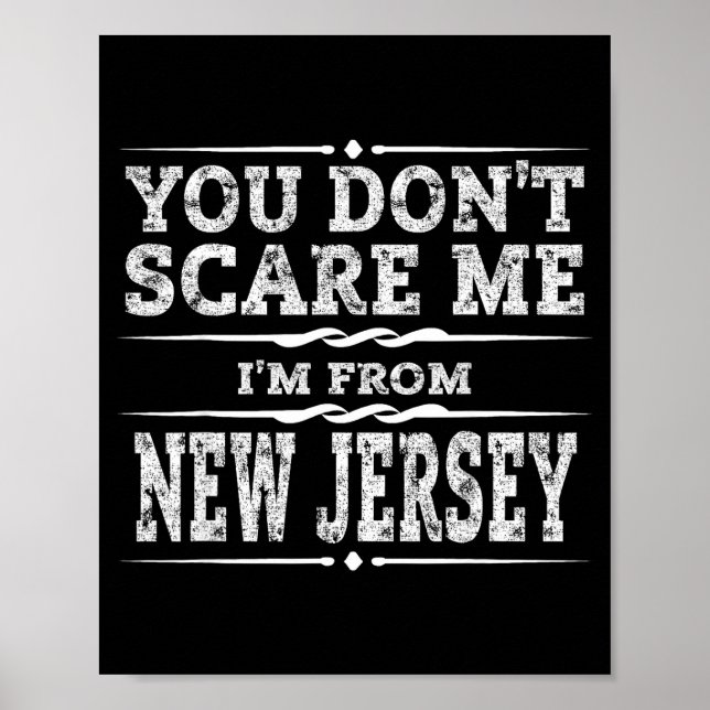 Poster Funny New Jersey Home Garden State Gift  (Frente)