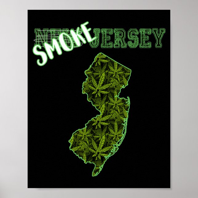 Poster Funny New Jersey Weed Weed Culture  (Frente)