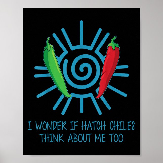 Poster Funny New Mexico Peppers Hatch Chili  (Frente)