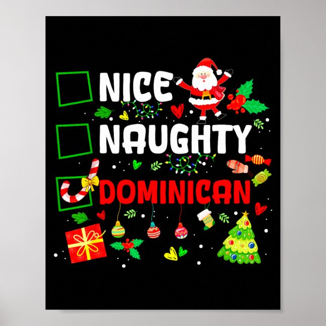 Poster Funny Nice Naughty Dominican Family Men Women Chri (Frente)