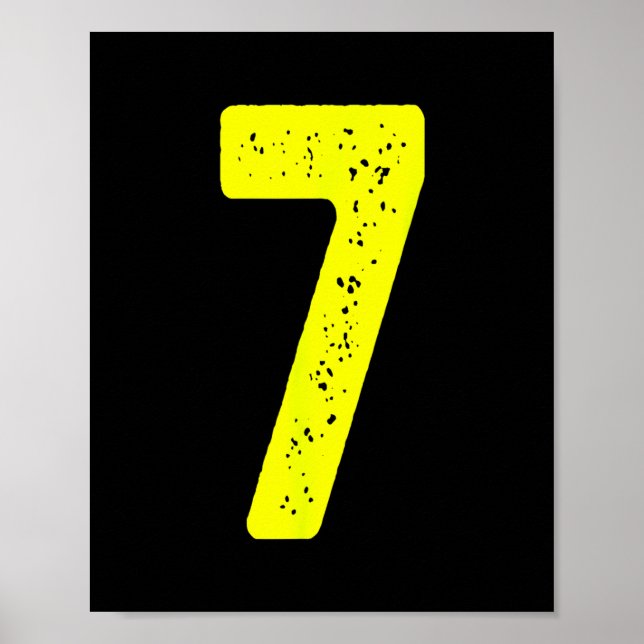 Poster Funny Number 7 67 Meme Costume Matching Group Hall (Frente)