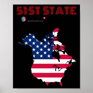 Poster Funny O Canada 51rua State Trump Canada Meme Ameri
