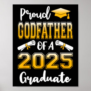 Poster Funny Orgulhoso Padrinho De Um Formando De 2025