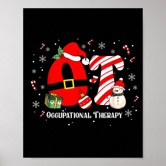 Poster Funny Ot Nurse Occupational Therapy Santa Christma (Frente)